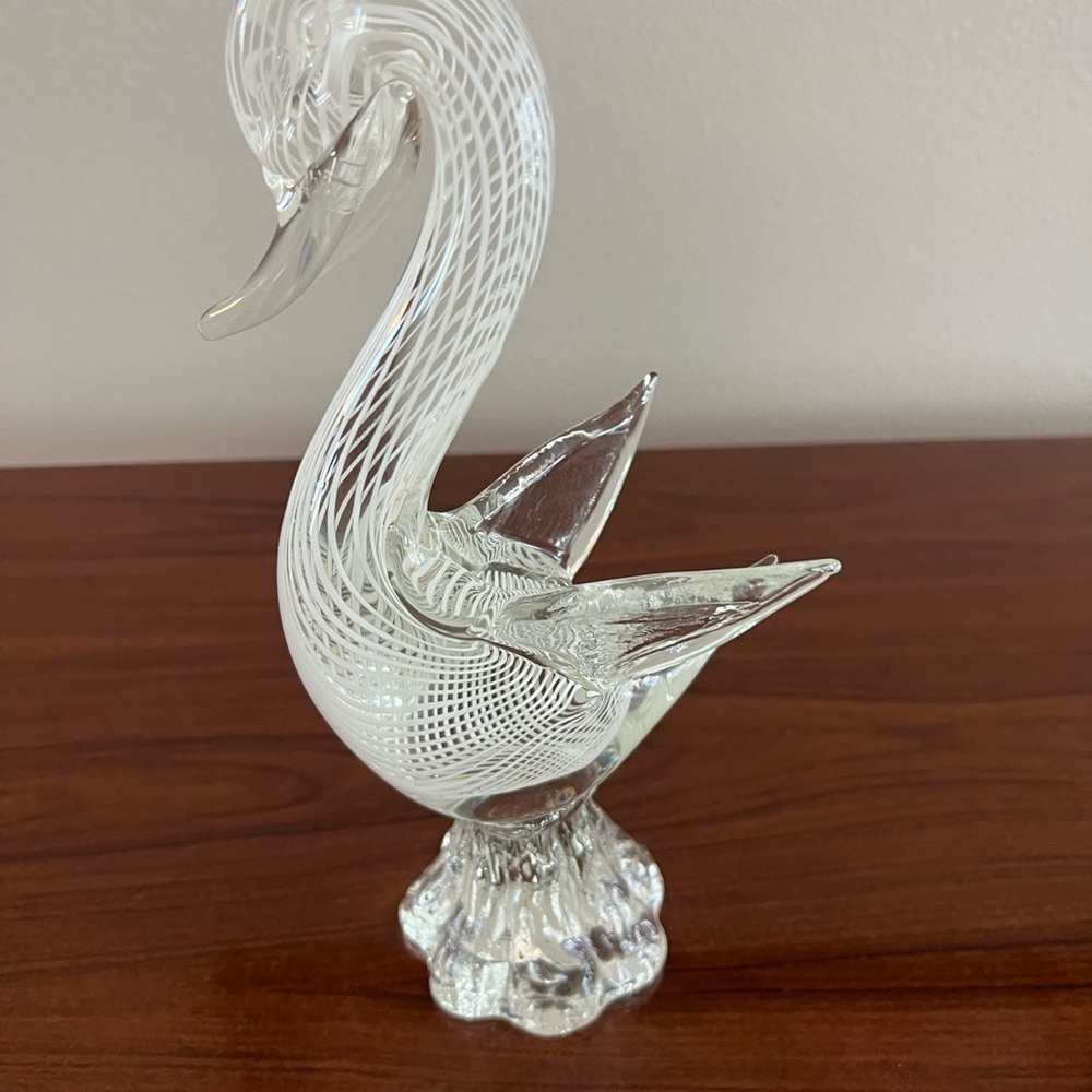 Vintage Murano Glass Hand Blown Glass Swan 11 Inches stunning!! - Picture 15 of 16